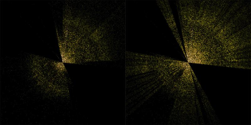 A slice through the 3-D map of galaxies DESI
